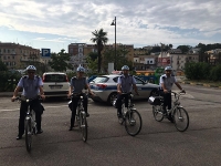 Nei Sassi e nel centro storico agenti di polizia locale in bici